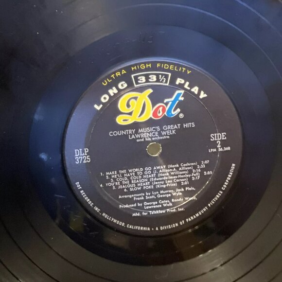 Lawrence Welk Country Music's Greatest Hits (Vinyl, 1969)Dot Records DLP 3725 VG - Picture 10 of 10